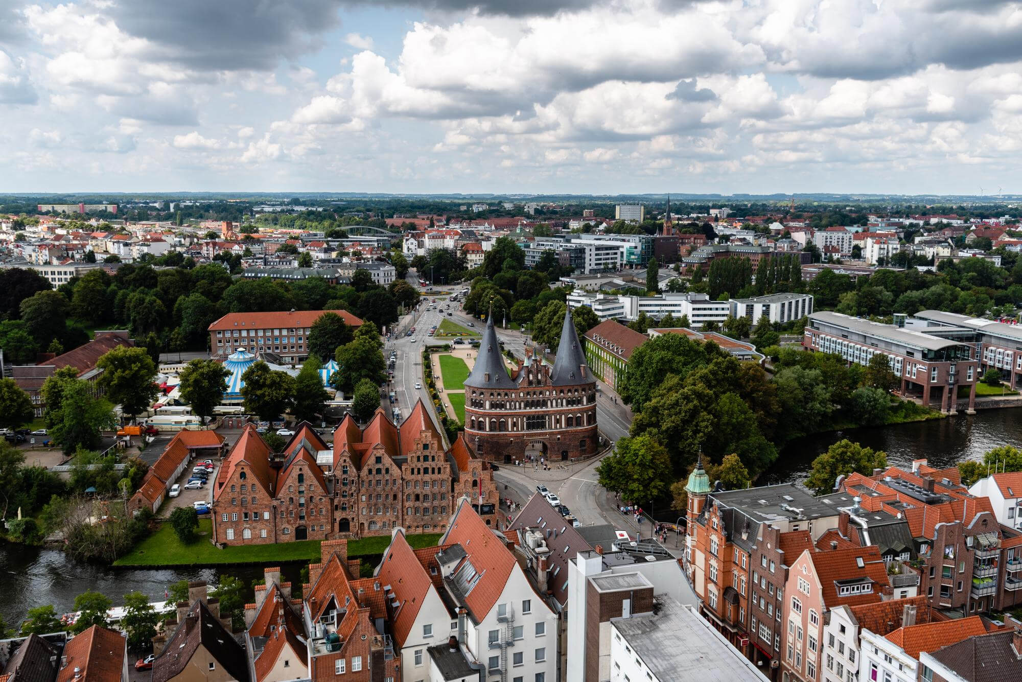 Luftaufnahme Lübeck von oben